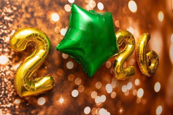 Altın tabela diyor ki: 2026 Bokeh arkaplan