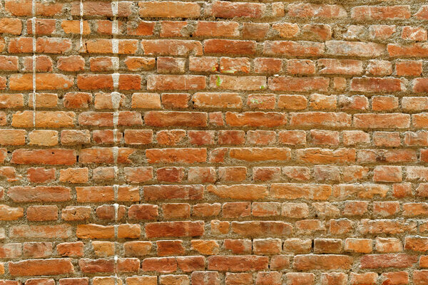 Pattern. Brick wall in the old streets of Nepal