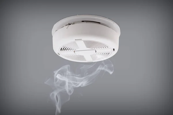 Smoke Detector Installed Ceiling — Stock Photo, Image