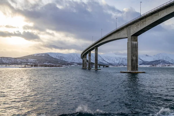 Hadselbrua Vesteralen Stokmarknes Büyük Bir Köprü — Stok fotoğraf