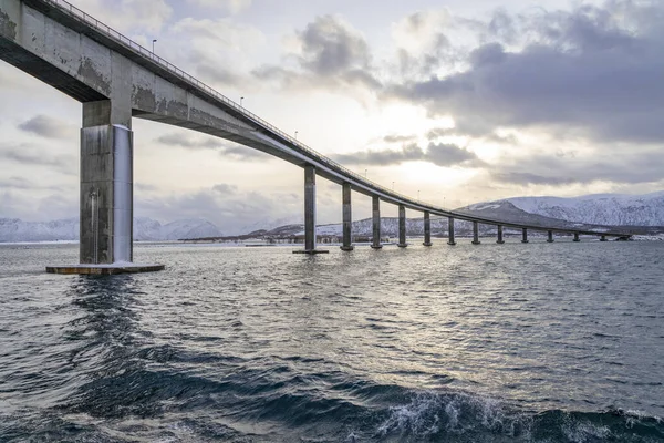 Hadselbrua Vesteralen Stokmarknes Büyük Bir Köprü — Stok fotoğraf