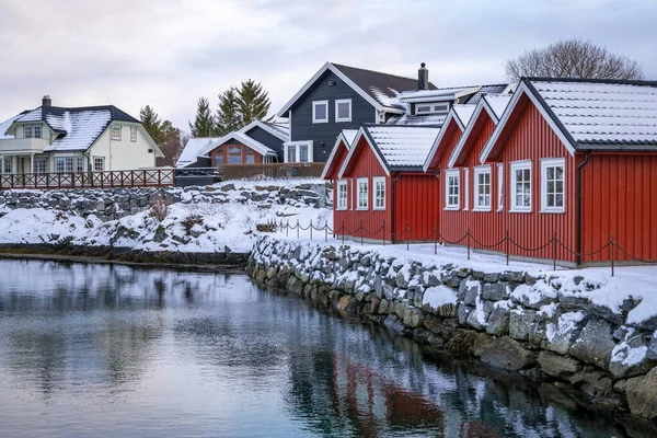 Bronnoysund town on sea coast in Norway