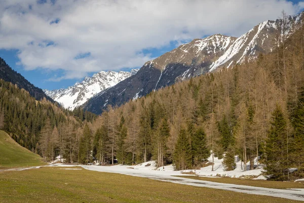 Krásná Krajina Alp Hory Jaře — Stock fotografie