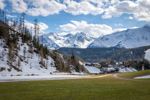 春天阿尔卑斯山的美丽景色 — 图库照片