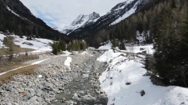 Jannersee 'de Vorarlberg, Avusturya' da Lauterach 'in yanında yerel dinlenme alanından görüntüler