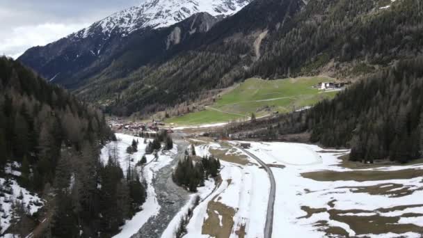 Vídeo Bela Paisagem Sulztal Griess Nos Alpes Áustria — Vídeo de Stock