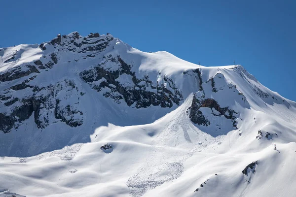 Красивый Пейзаж Снежных Альп Зимнее Время — стоковое фото