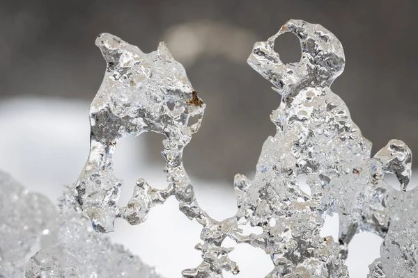 氷の結晶の背景を閉じる — ストック写真
