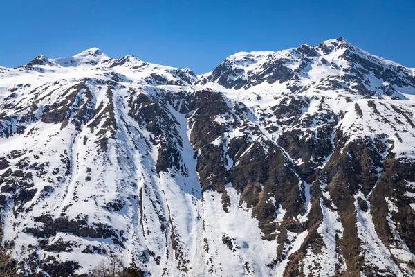 Bela Paisagem Montanhas Alpes Nevadas — Fotografia de Stock