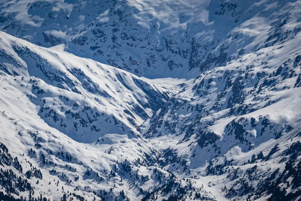 Krásná Krajina Zasněžených Horách Alp — Stock fotografie