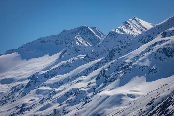 Krásná Krajina Zasněžených Horách Alp — Stock fotografie