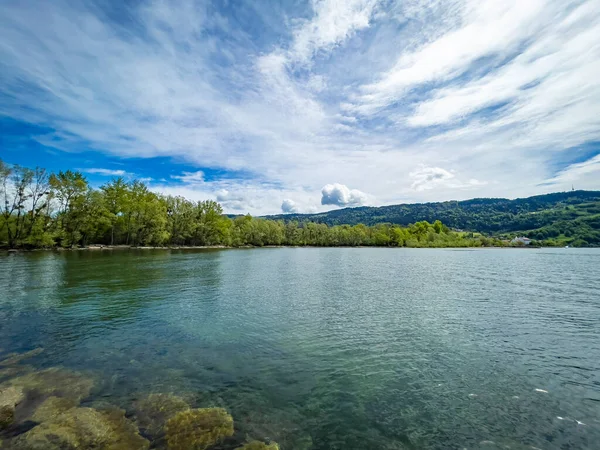 Caminar Largo Del Lago Constanze Frontera Entre Austria Alemania — Foto de Stock