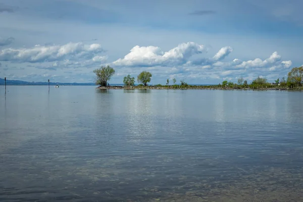 Berjalan Sepanjang Danau Constanze Perbatasan Antara Austria Dan Jerman — Stok Foto
