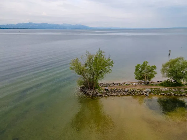 Indah Daerah Rekreasi Lokal Mulut Leiblach Danau Constance — Stok Foto