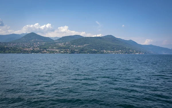 Vista Aérea Del Lago Mayor Italia — Foto de Stock