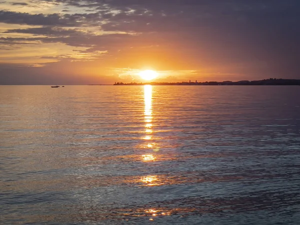 Hermoso Atardecer Sobre Mar — Foto de Stock