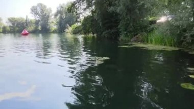 Jannersee 'de Vorarlberg, Avusturya' da Lauterach 'in yanında yerel dinlenme alanından görüntüler