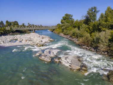 Vorarlberg, Avusturya 'daki Bregenzerache' de dinlenme ve dinlenme