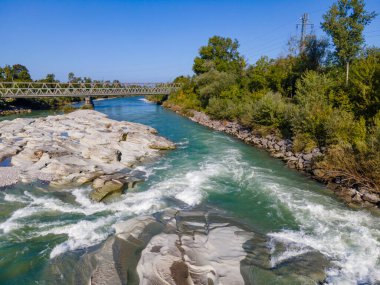 Vorarlberg, Avusturya 'daki Bregenzerache' de dinlenme ve dinlenme