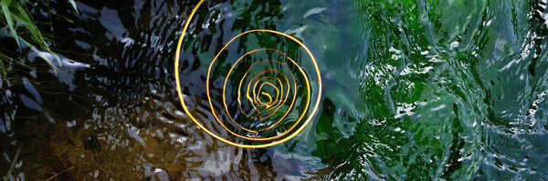 Banner with CBD flower buds 