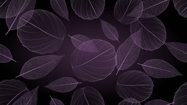 Damarlı ve soyut yaprakları olan kusursuz çiçek arkaplanı..