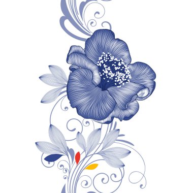 Parlak kamelya ve zambak renkleriyle kusursuz vektör deseni. Yaz çiçekli arka plan.