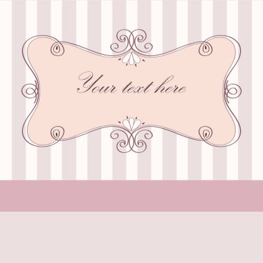 Klasik çiçek çerçevesi. Tasarım elementi.