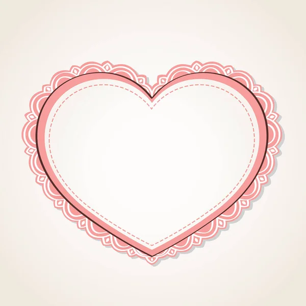 Vintage Frames Shape Heart Element Design — Stock Vector