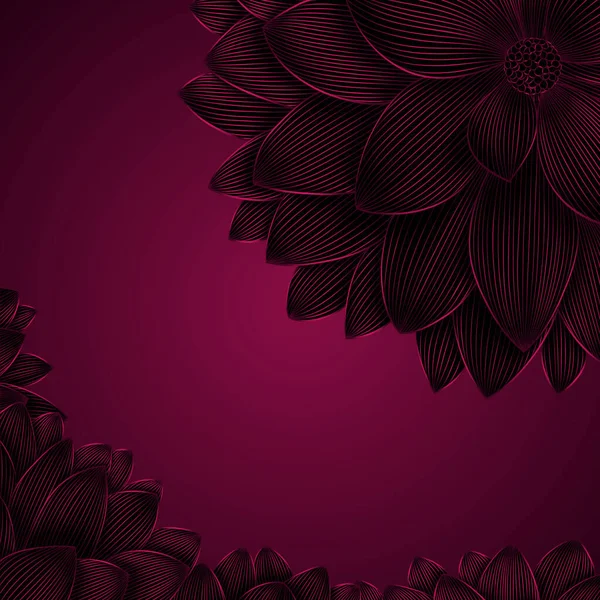 古色古香的花卉背景与花卉大丽花 设计要素 — 图库矢量图片