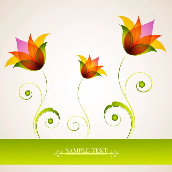 Fundo Floral Abstrato Elemento Para Design — Vetor de Stock