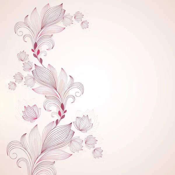 手描きの花の背景 デザインの要素 ベクターイラスト — ストックベクタ