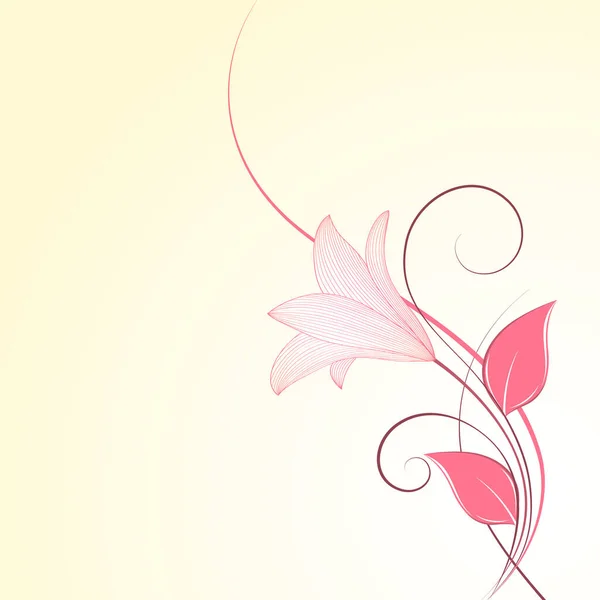 Цветочный Фон Цветами Лилии Элемент Дизайна — стоковый вектор