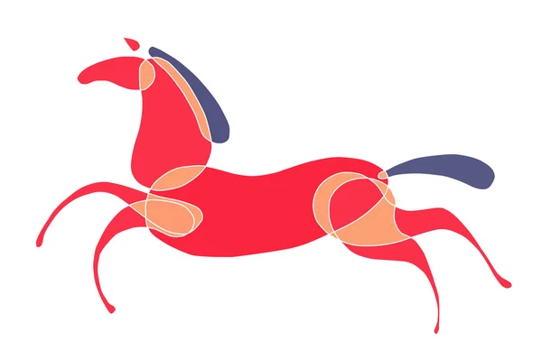 Цветные лошадиные бега — стоковое фото