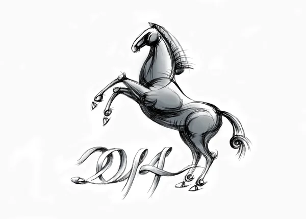 Symbol black Horse - 2 — Stock Photo, Image