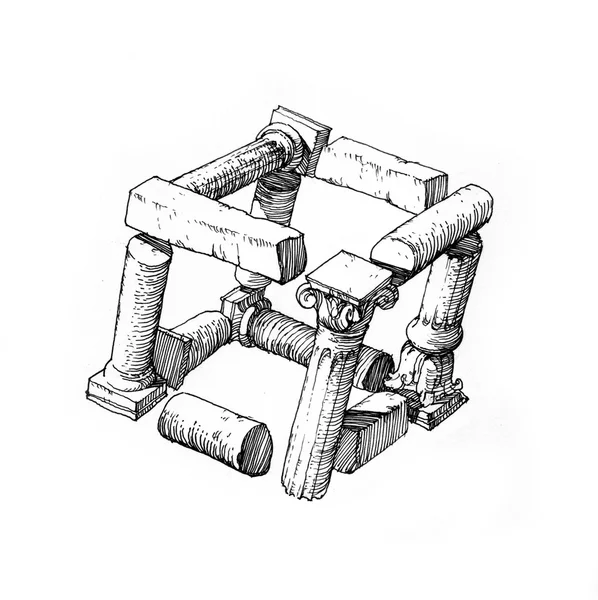 Cube de détails architecturaux — Photo