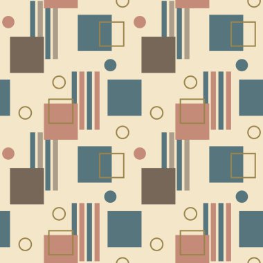 Geometrik şekilli kusursuz tekrarlayan desen. vektör illüstrasyonu