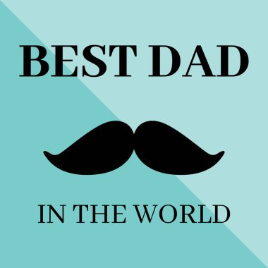 Dünyanın en iyi babasıdır. Vektör illüstrasyonu.