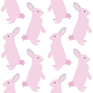 Tavşanla kusursuz tekrarlanan desen