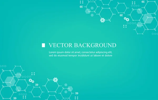 Hallo Tech Vektor Geometrische Sechseck Tapete — Stockvektor