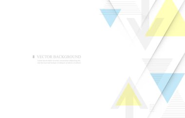 Soyut beyaz arkaplan geometrik üçgen şekil. Küçük vektör akışı. Doğrusal geometri sakin