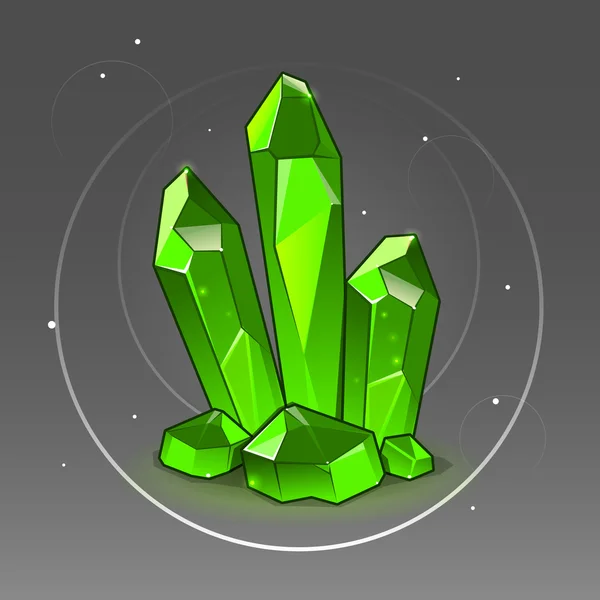 Ensemble cristal vert — Image vectorielle