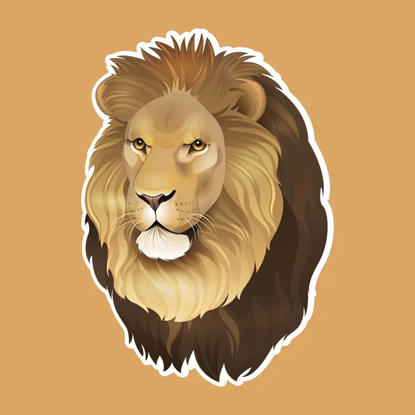 African lion sticker — Stock Vector