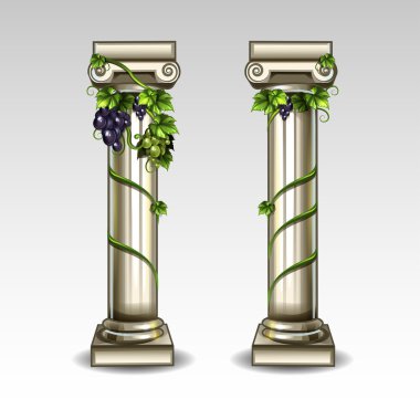 Ancient Greek columns clipart