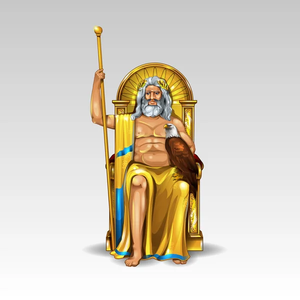 Dios griego Zeus — Vector de stock