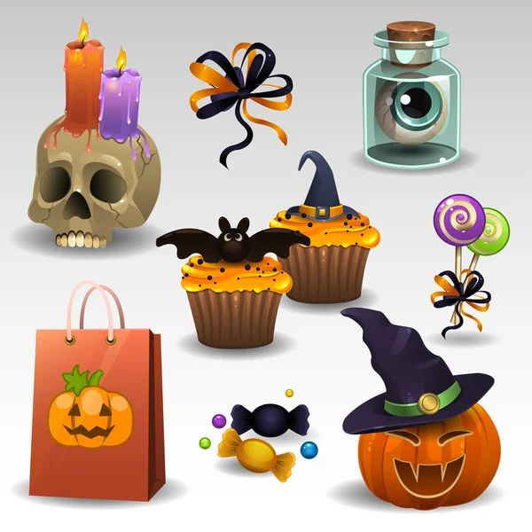 Set de Halloween 4 — Vector de stock