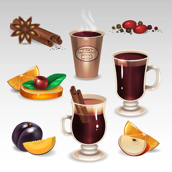 Set de vin chaud — Image vectorielle