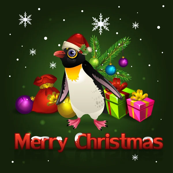 Vánoční tučňáci — Stockový vektor
