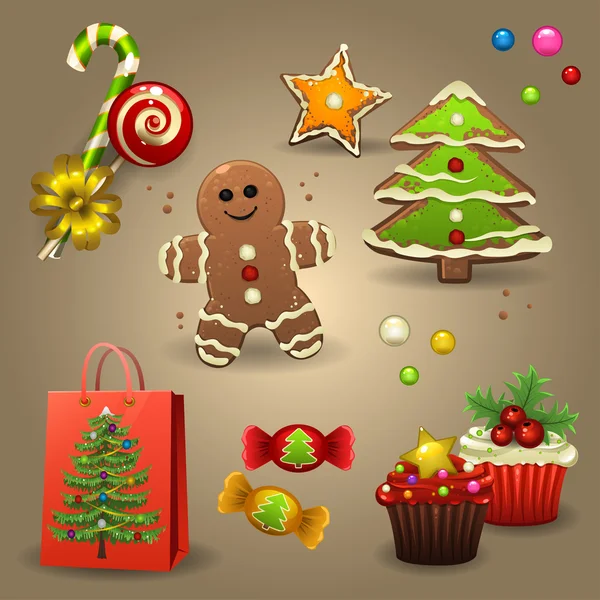 Dulces de Navidad — Vector de stock