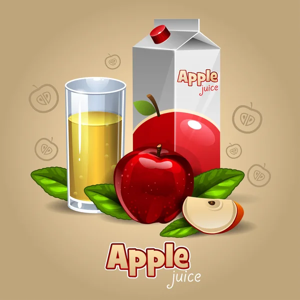 Jugo de manzana — Vector de stock