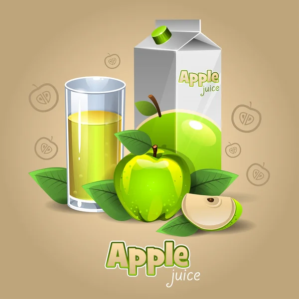 Зелений яблучного соку — стоковий вектор